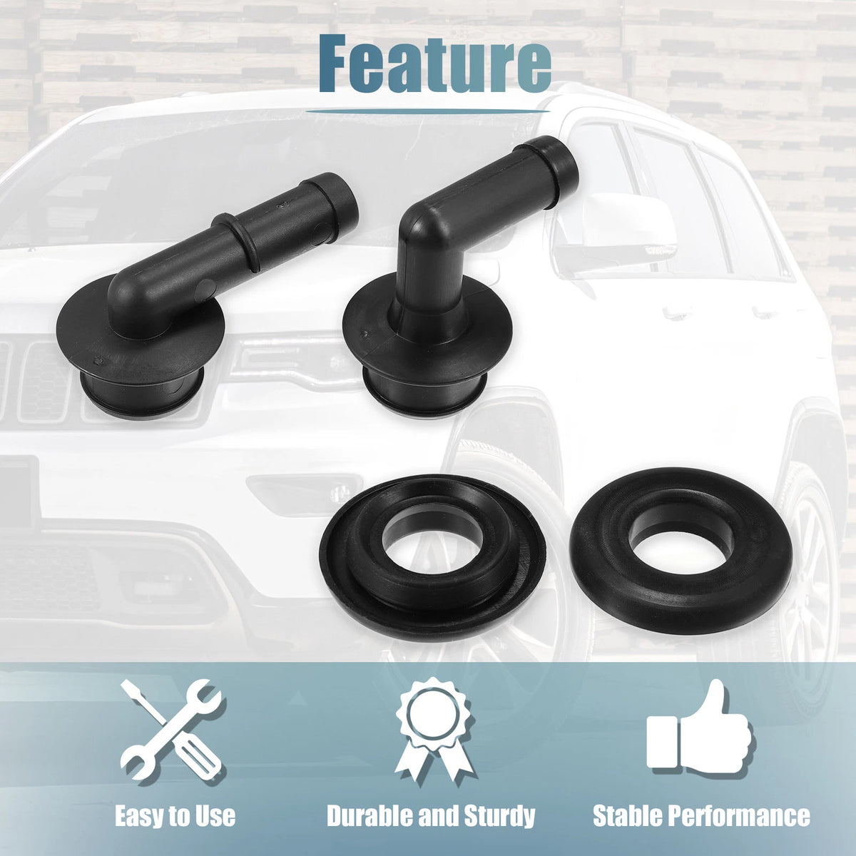 PCV CCV Vent Valve Elbows Set with Grommets for Jeep Grand Cherokee (1999-2004)