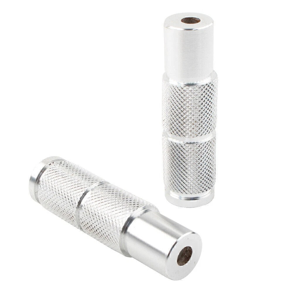 CNC Silver Rear Foot Pegs for Universal Motorcycle