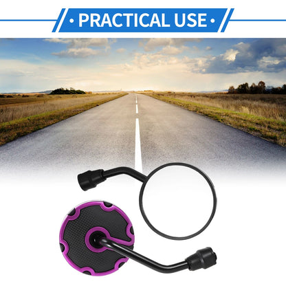 M10 2 x Rear View Mirrors Round Handlebar for Motorcycle