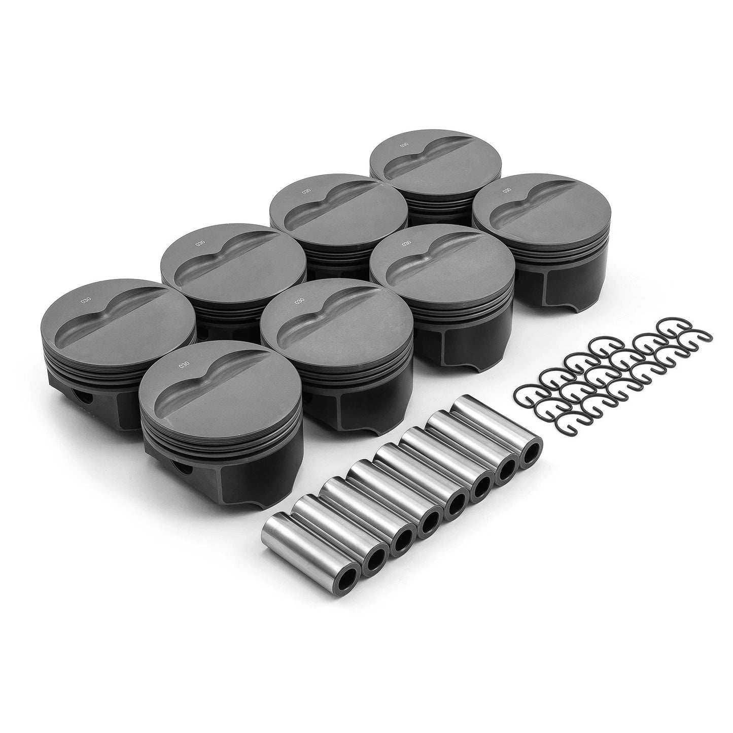 Flat Top Hyper Coated Pistons for Chevy SBC 383 5.7"