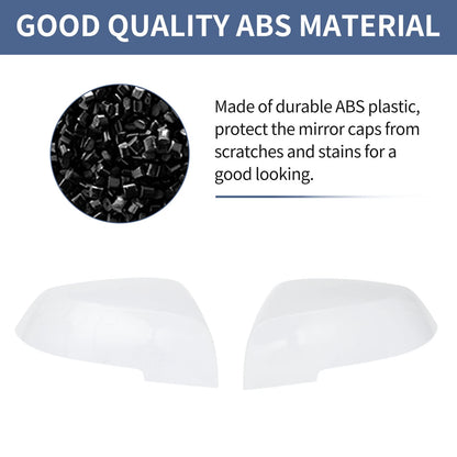 White Left Right Mirror Cover Cap for BMW 1 Series Hatchback (2004-2013)