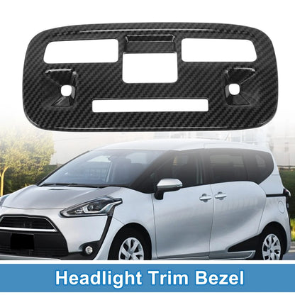 Headlight Trim Bezel Carbon Fiber Black for Toyota Sienta (2022–2023)