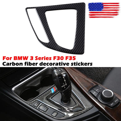 Carbon Fiber Gear Shift Knob Panel Trim for BMW F30 F31 F32 F34 (2012-2019)