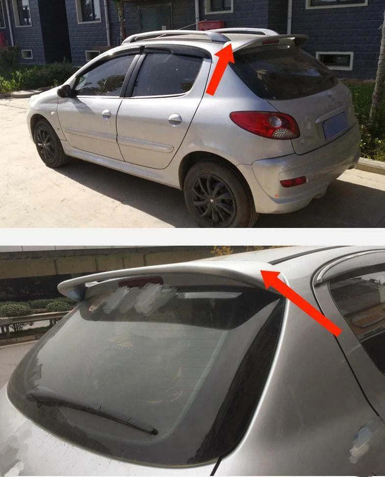 ABS Spoiler Wing Trunk for Peugeot 206 Hatchback 2003-2009 Unpainted