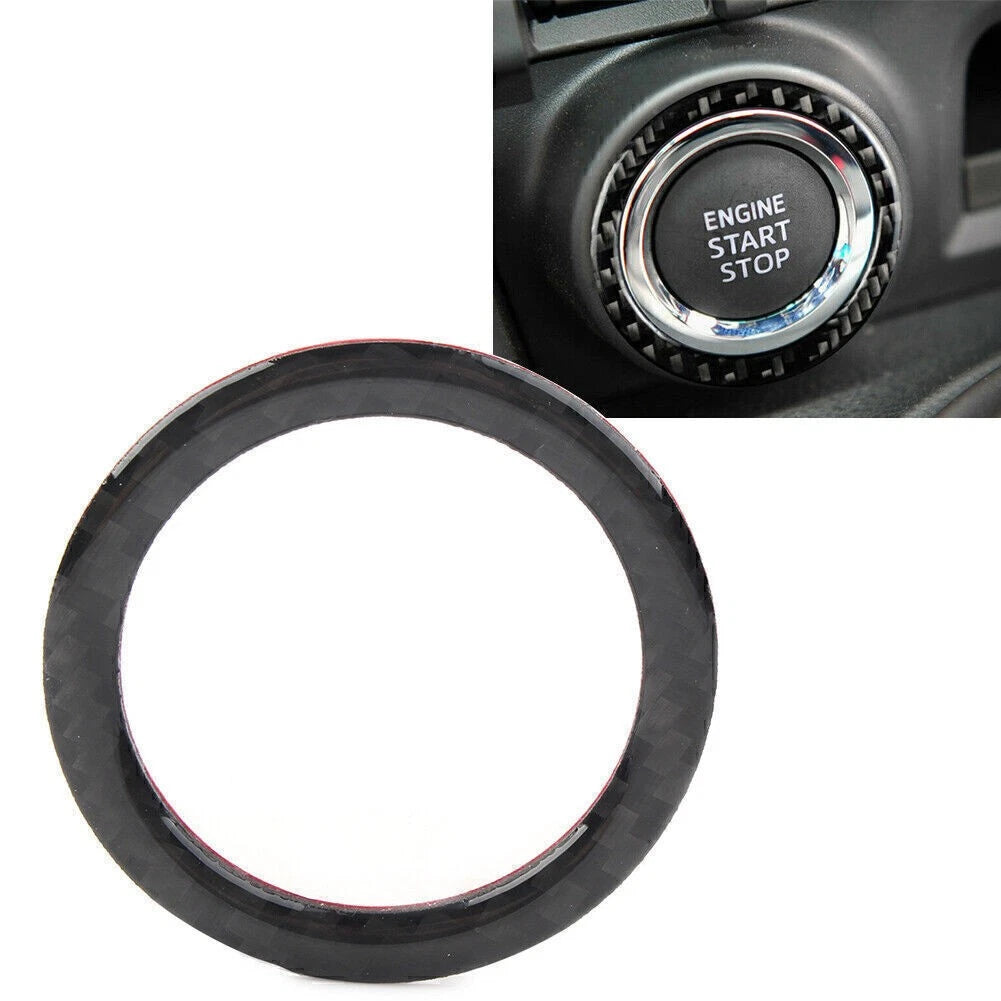 Carbon Fiber Start Button Ignition Switch Ring Trim for 2013-2018 Subaru Forester