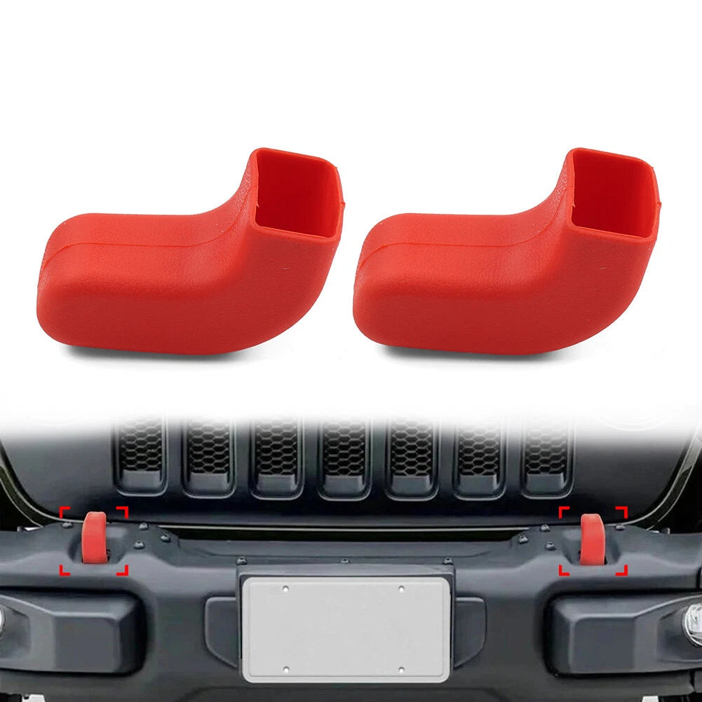 Front Bumper Tow Hook Cover for Jeep Wrangler JK JL JT (2007-2023)