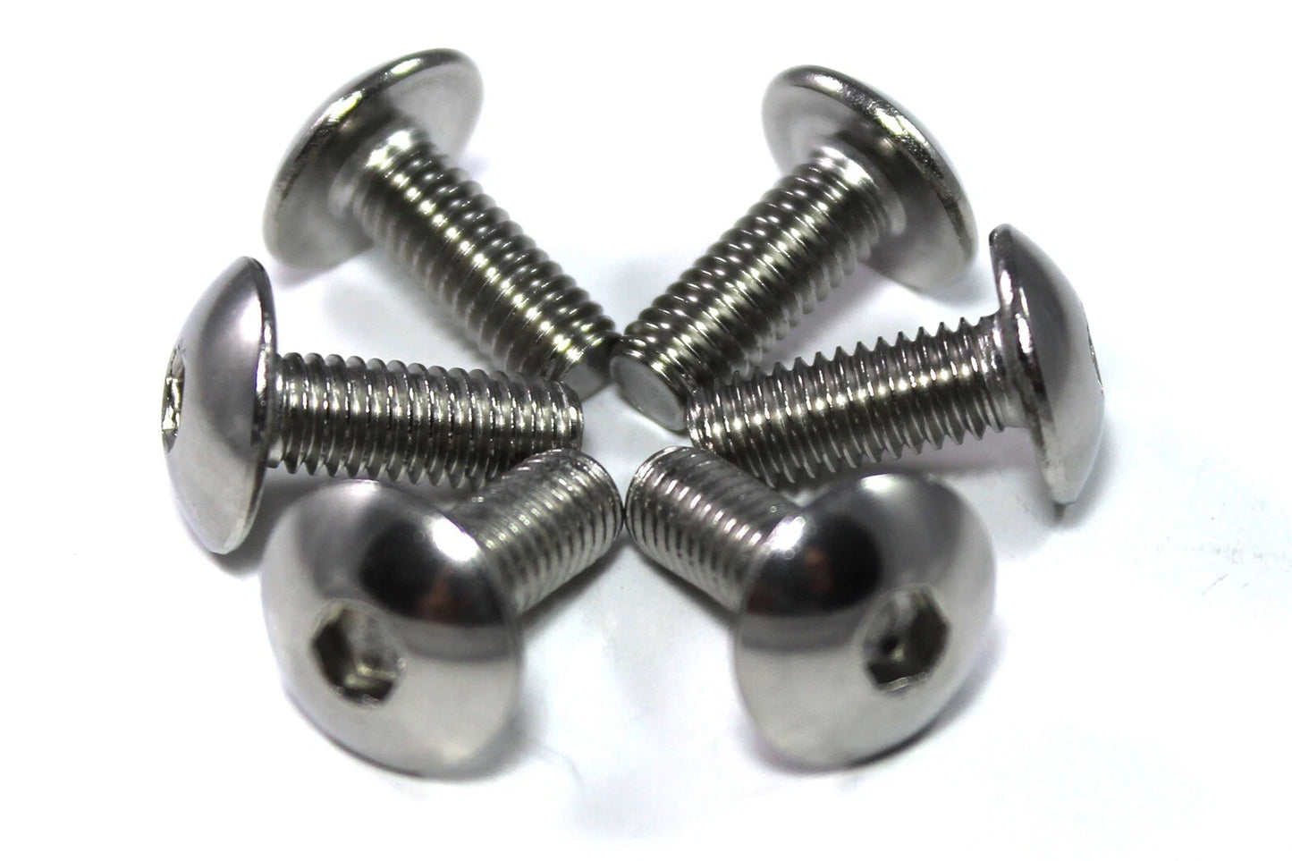 6x m6 x 16mm Tête de fourche Boulons Pan Allen Clé Acier Inoxydable for Moto
