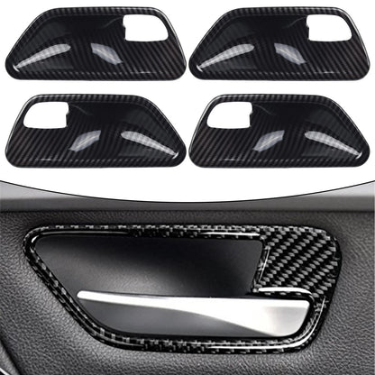 4PC Carbon Look Interior Door Handle Bowl Cover for 3 4 Series F30 F34 3GT
