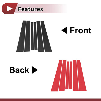 6 x Door Window Trim Pillar for Mitsubishi Pajero Sport (2016-2023)