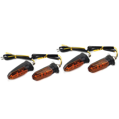 4 Pcs Universal LED Turn Signal Indicator Amber Blinker Light for Motorcycle