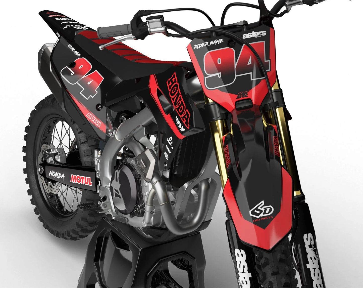 Custom Graphic Kit for Honda CRF250R (2010-2013) - Unite Style Decals & Stickers