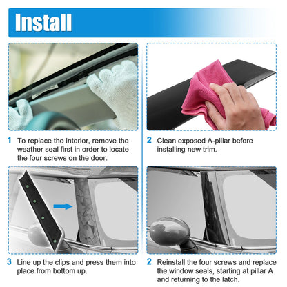Right A-Pillar Post Trim Cover for BMW (2012-2019)