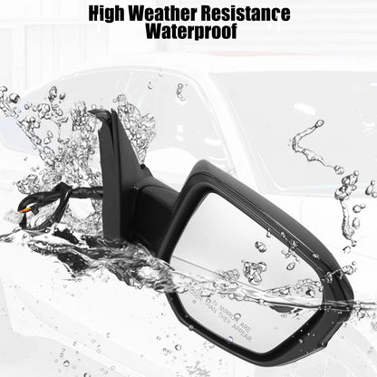 3 Pin Right Side Door Mirror Assembly Black for Honda Civic (2016-2021)