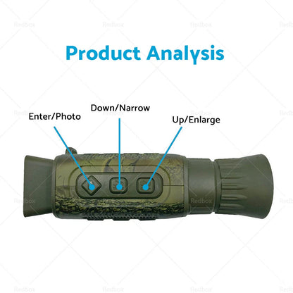 5X Zoom Night Vision Monocular HD 4K Digital Camera for Hunting