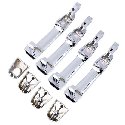 Set 4x Outer Door Handle Chrome Fits 2005-14 Mitsubishi L200 Triton Ute Truck