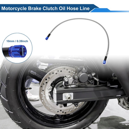 70cm Brake Clutch Oil Hose Line for Motorcycles Silver Tone