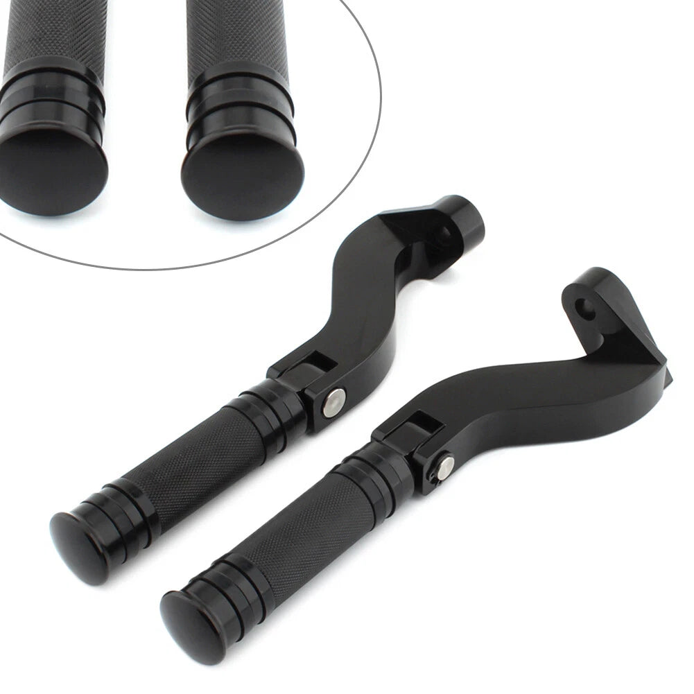 Rear Passenger Foot Pegs for Harley Touring (1993-2023) Black