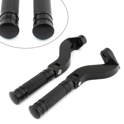 Rear Passenger Foot Pegs for Harley Touring (1993-2023) Black