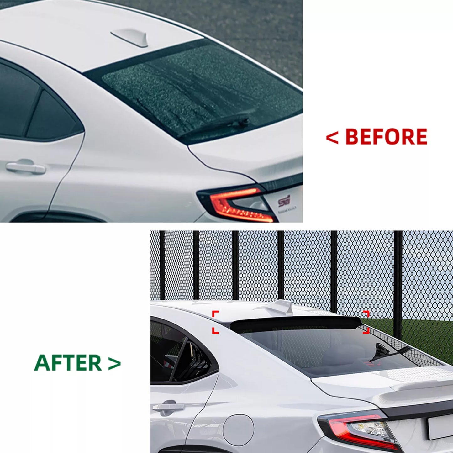 Rear Spoiler Lip for Subaru WRX STI (2022-2025) 1 x Gloss Black Wing