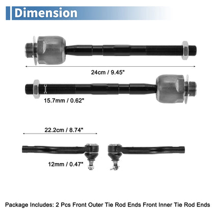 6pcs Tie Rod End Links for Ford Edge (2007-2014)