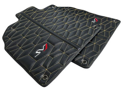 Leather Floor Mats for Lamborghini Aventador S SV SVJ (2016-2023)