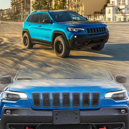 Gloss Black Mesh Honeycomb Front Grille Insert for Jeep Cherokee (2019-2023)