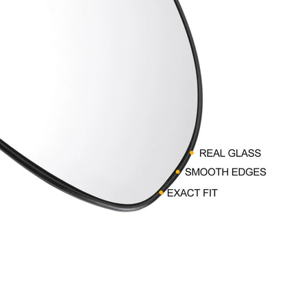 Right Side White Mirror Glass w/ Back Non-heated for Peugeot 108 (2014-2023)