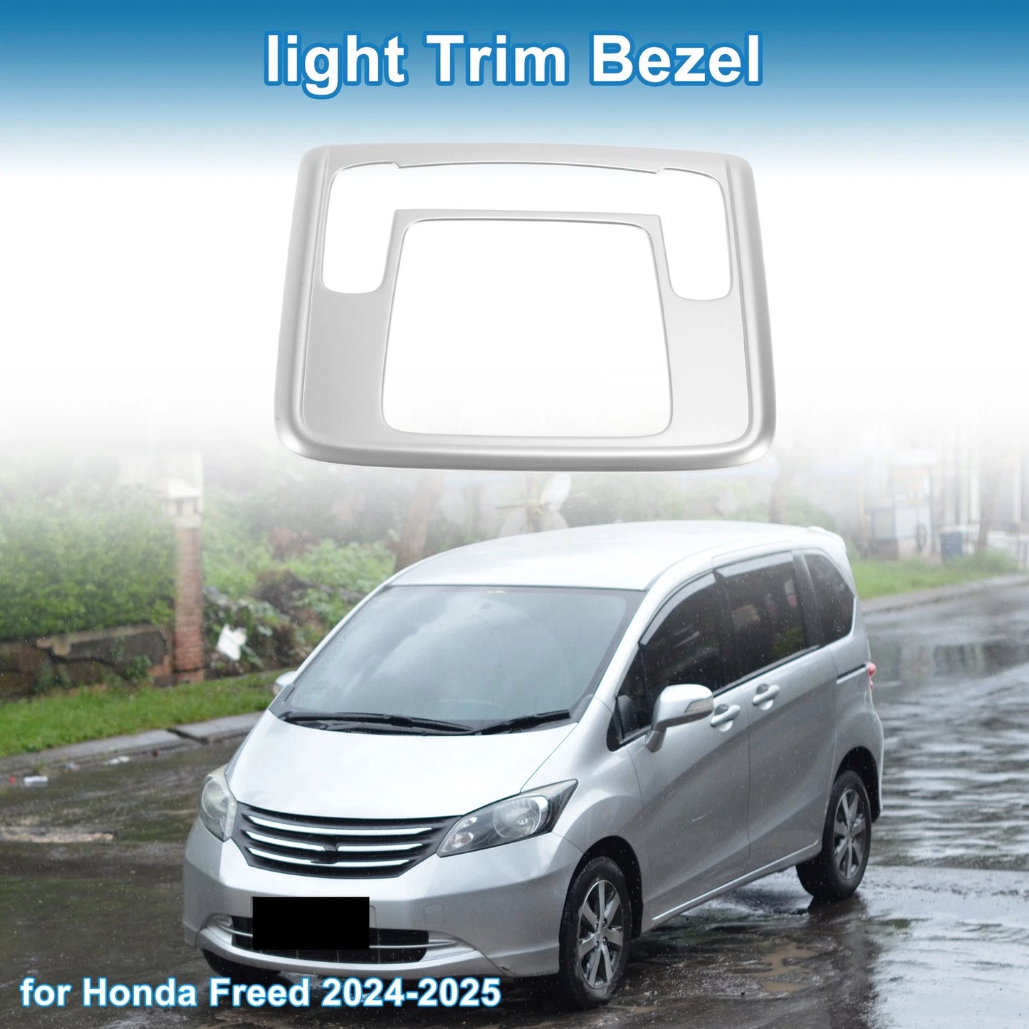 Front Row Light Trim Bezel for Honda Freed (2024-2025) Silver Tone
