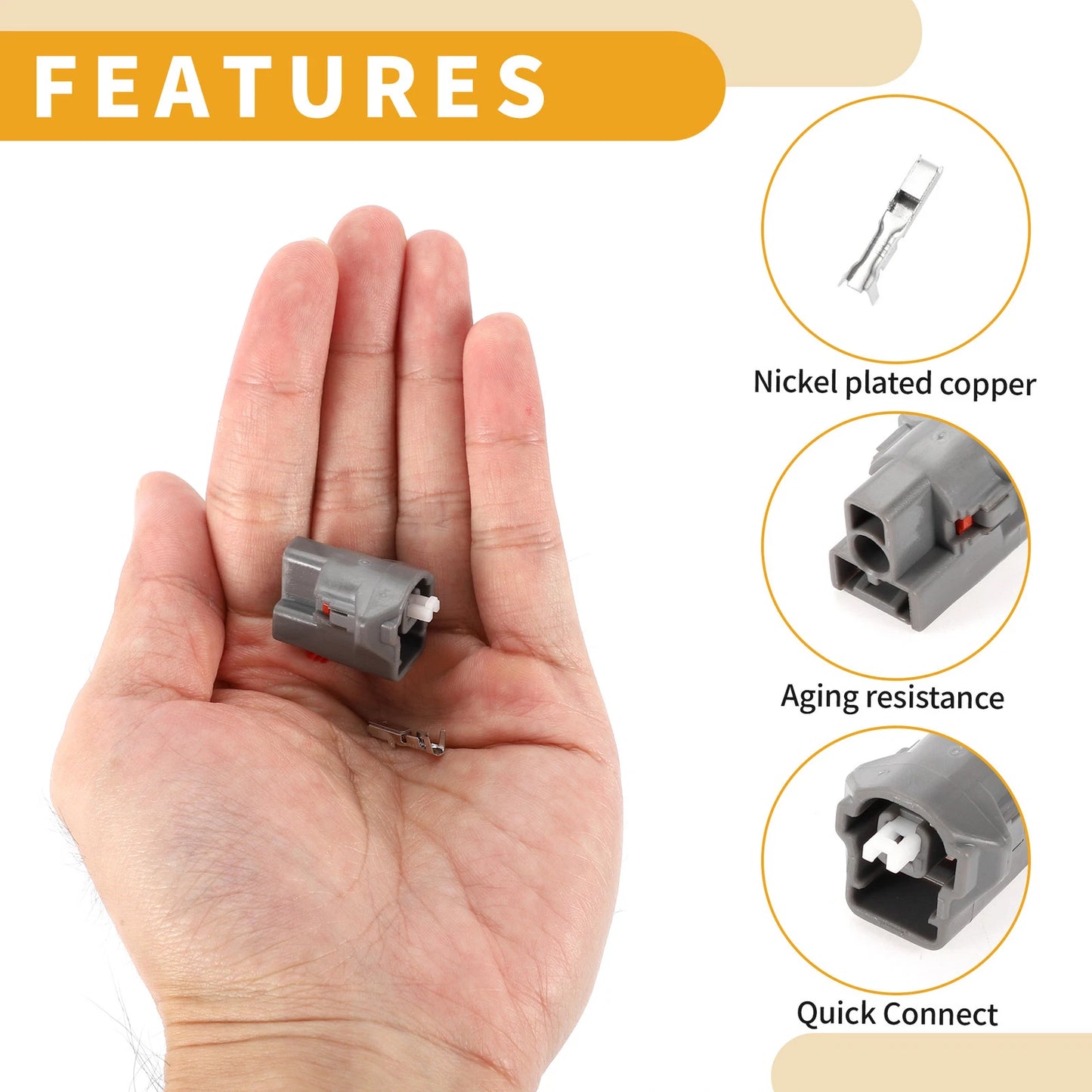 Pin Knock Sensor Connector for Toyota - Female Wire Terminal