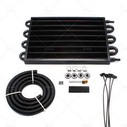 8 Row Remote Transmission Oil Cooler Radiator Kit for Manual to Automatic Cars
