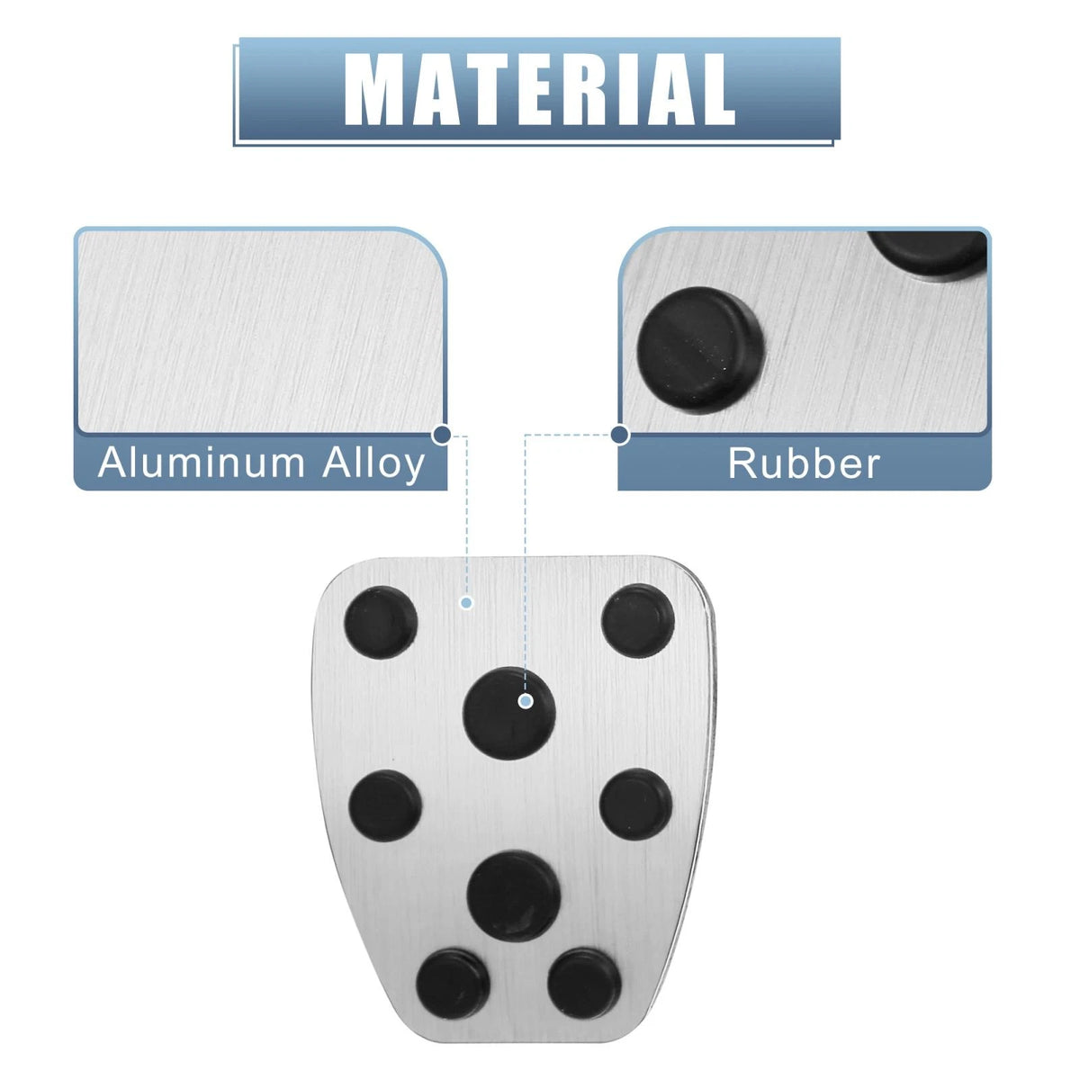 Gas Brake Clutch Pedal Covers for Subaru Impreza