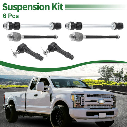 6 Pcs Front Suspension Tie Rod Ends & Sway Bar Link for Ford Explorer (2002-2010)