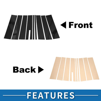 9 Pcs Black Door Pillar Window Trim for Ford Flex (2009-2015)