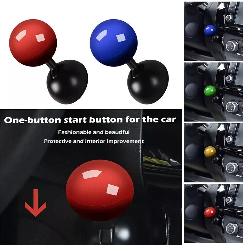 Blue Car Push to Start Button Rocker Engine One-Touch Start Stop Lever