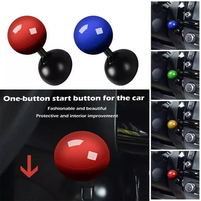 Blue Car Push to Start Button Rocker Engine One-Touch Start Stop Lever