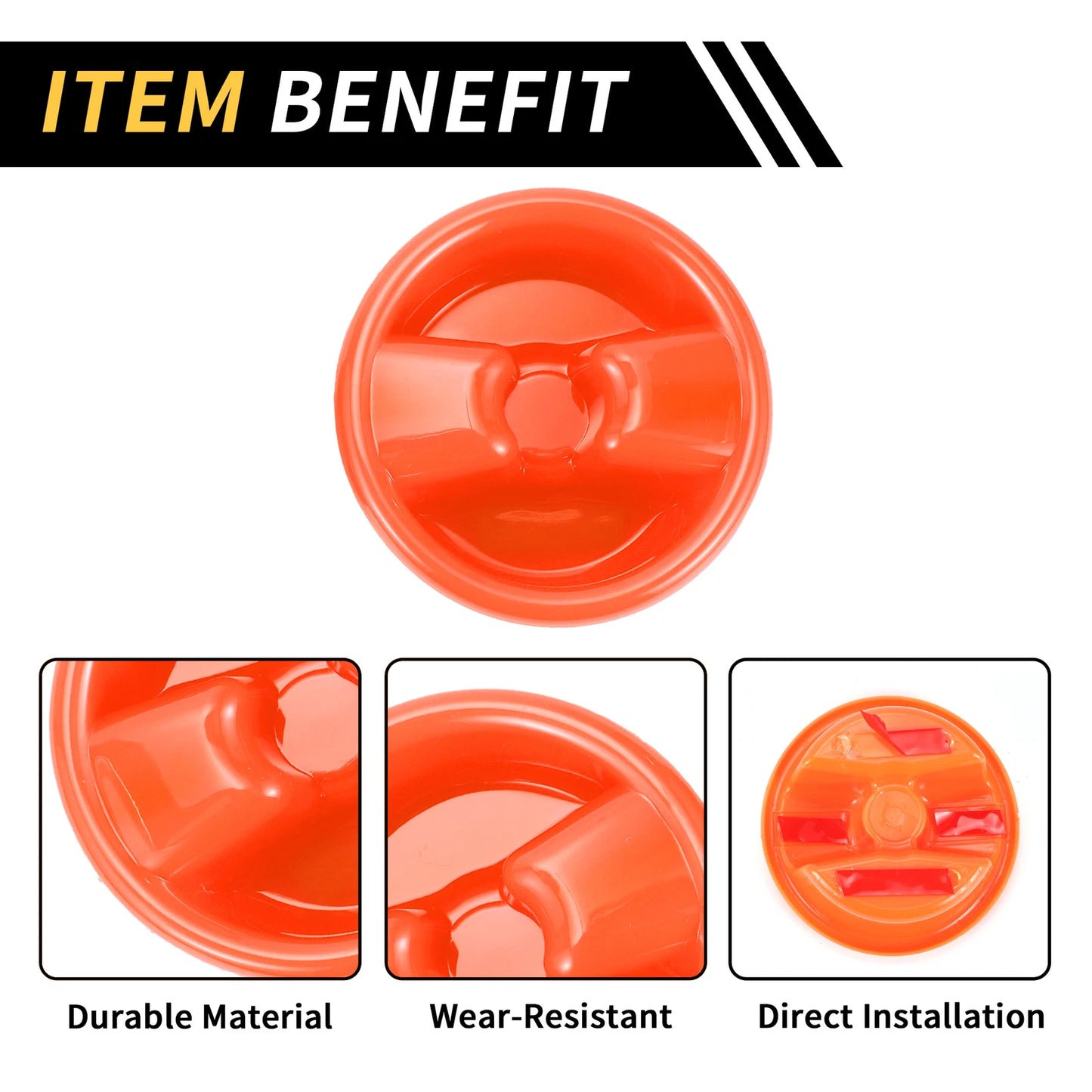 Roof Top Mounting Knob Screw Cover for Jeep Wrangler JK (2007-2017) - Orange