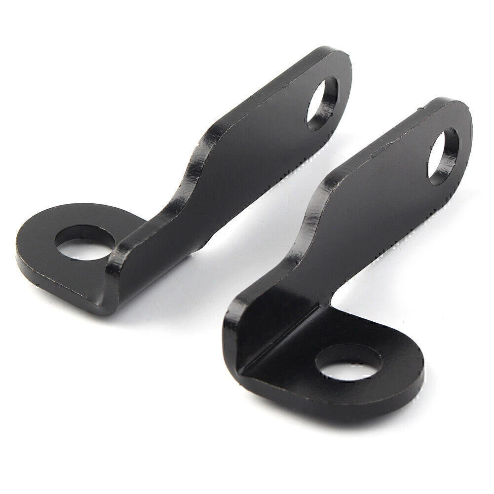 Black Fork Clamp Turn Signal Light Mounts for Harley Motorcycle