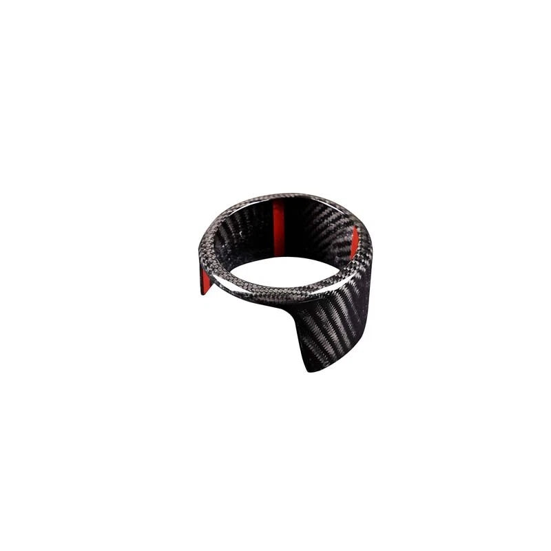 For 17-19 Alfa Romeo Stelvio Carbon Fiber Front Grille Center Logo Cover Caps