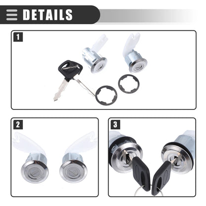 Car Door Lock Cylinders Kit with 2 Keys for Ford Explorer (1992-1995)