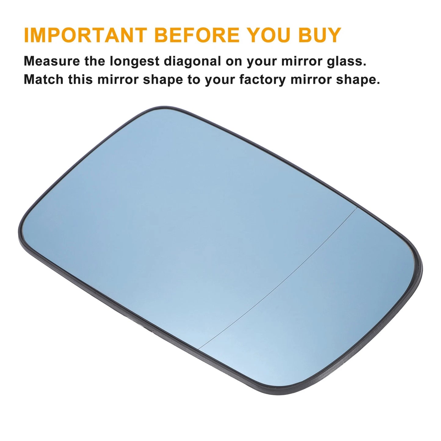 Right Side Blue Glass Mirror with Back Heated for BMW 3 Series E46