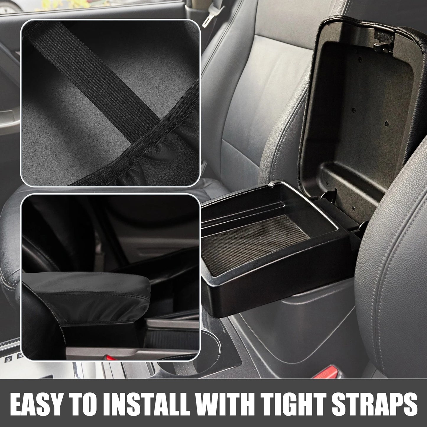 Car Center Console Armrest Cover Trim for Honda Civic (2022-2023) Black
