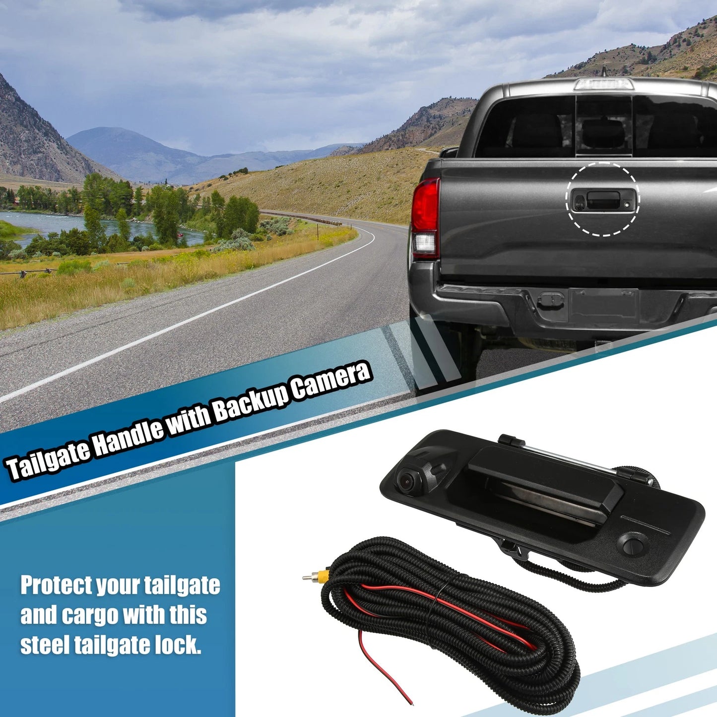 Rear Tailgate Handle & Backup Camera for Toyota (69090-0C091)