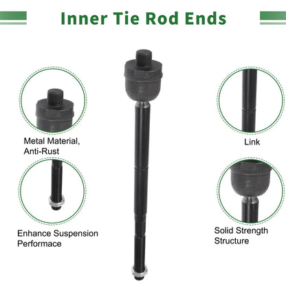 10pcs Front Suspension Kit Tie Rod End Sway Bar Link for Chevrolet Suburban