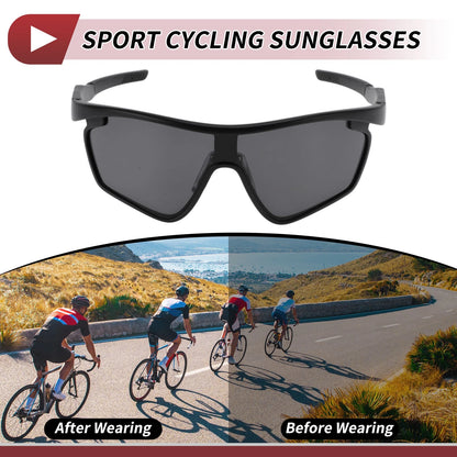 1 Pc Motorcycle Riding Goggles Deep Gray Lens Black Frame for Motorcycle