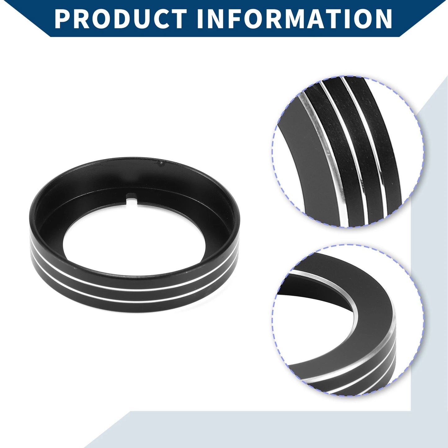 Headlight Switch Knob Cover Ring for Ford Mustang (2015-2020) Black 1 x