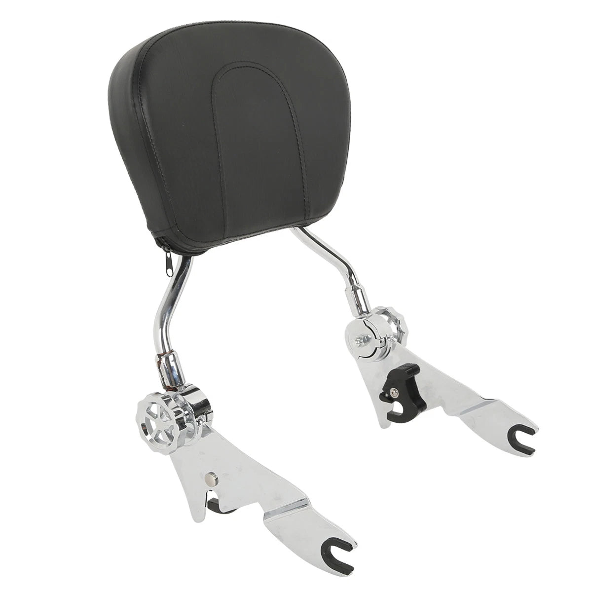 Chrome/Black Adjustable Backrest Sissy Bar for Harley Street Glide (2009-2025)
