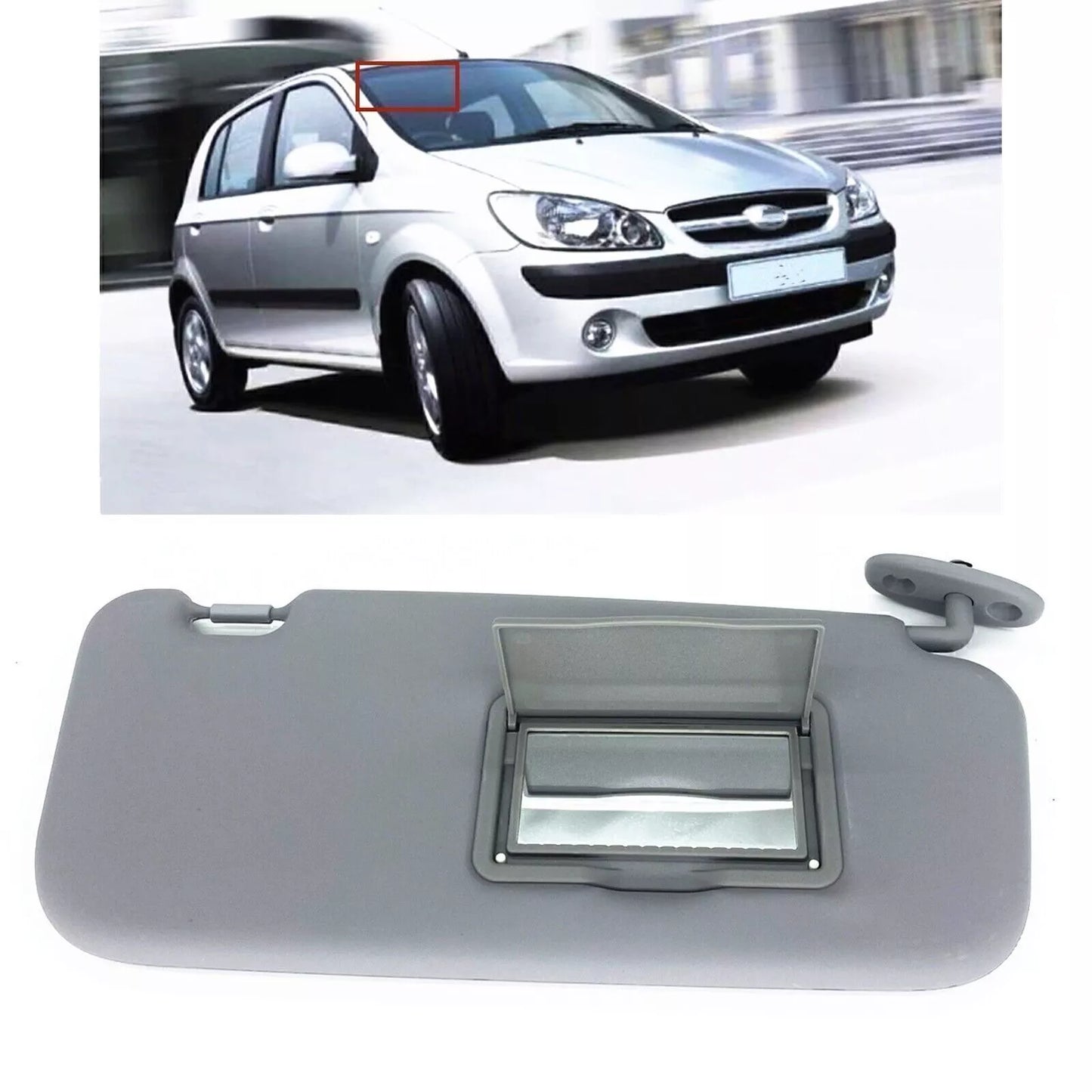 Gray Sunvisor for Hyundai Getz (2002-2012) Right Side Mirror