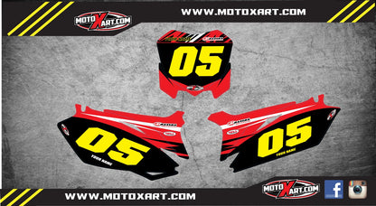 Custom Number Plates for Honda CRF 250 Stickers Decals DIGGER STYLE (04-09)