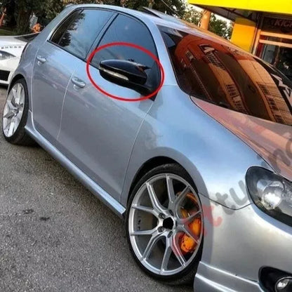 2 Piece Side View Mirror Covers for VW Golf Mk6 (2010-2014) Gloss Black