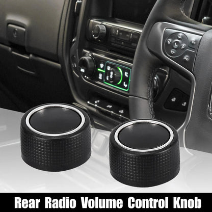 Pair Rear Radio Volume Control Knob for Chevrolet GMC GM Black